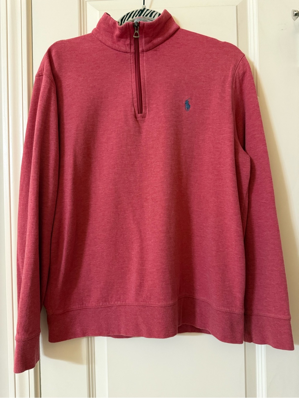Polo by Ralph Lauren Red 1/4 Zip Pullover Long Sleeve Size Medium